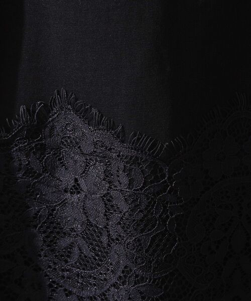 THE SHOP TK (ザ ショップ ティーケー )の「レース切替 ロングTシャツ(Tシャツ/カットソー・レディース・スミクロ/オフホワイト/ブラック・12/13)」の7枚目の写真