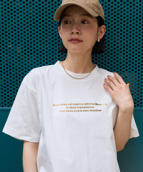FREAK'S STORE(フリークスストア)の「箔プリント ロゴTシャツ(Tシャツ/カットソー・レディース・オフホワイト/ブラック/ベージュ・フリ-)」の17枚目の写真