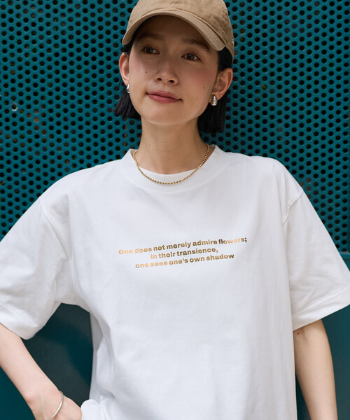 FREAK'S STORE(フリークスストア)の「箔プリント ロゴTシャツ(Tシャツ/カットソー・レディース・オフホワイト/ブラック/ベージュ・フリ-)」の18枚目の写真