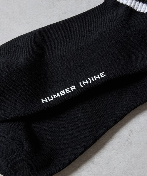 NUMBER (N)INE(ナンバーナイン)の「100% FINE COTTON 2-PACK PLAIN QUARTER LINE SOCKS / ファイン コットン100% プレーン ライン ショートソックス(ソックス/靴下・メンズ・ホワイト/ブラック・25~27cm)」の10枚目の写真