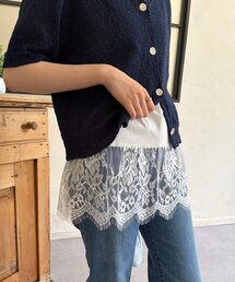 Chez toi | 裾レースプルオーバー(Tシャツ/カットソー)