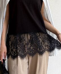 Chez toi | 裾レースプルオーバー(Tシャツ/カットソー)