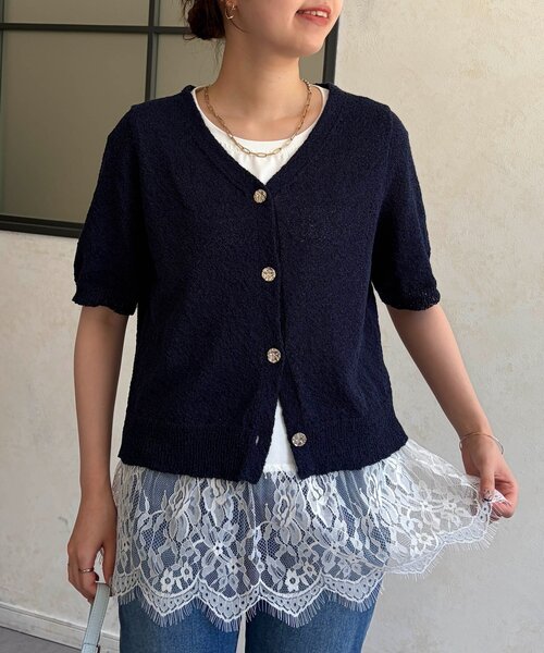 Chez toi(シェトワ)の「裾レースプルオーバー(Tシャツ/カットソー・レディース・ブラック/ホワイト/ホワイト系その他・FREE)」の15枚目の写真