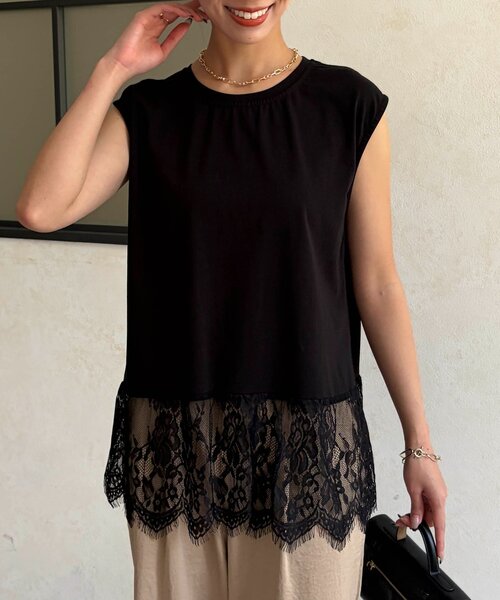 Chez toi(シェトワ)の「裾レースプルオーバー(Tシャツ/カットソー・レディース・ブラック/ホワイト/ホワイト系その他・FREE)」の21枚目の写真