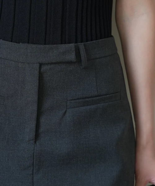 BIRTHDAY BASH（バースデイバッシュ）の「SIMPLE WRAP SHORT PANTS（シンプルラップショートパンツ）（その他パンツ・レディース・グレー/ブラック・SMALL/MEDIUM）」の7枚目の写真