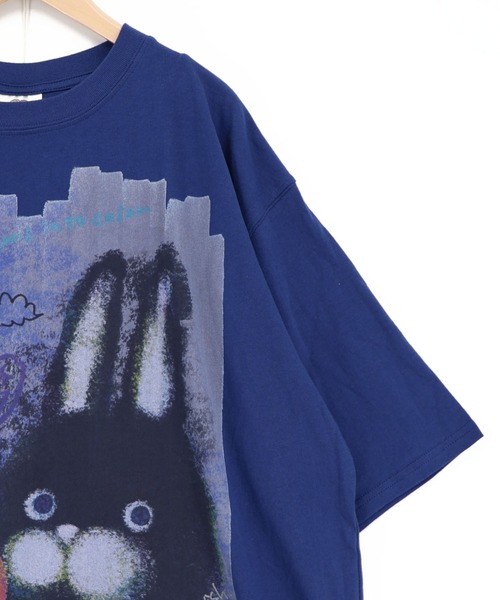 ScoLar(スカラー)の「162712:もこもこラビル柄Tシャツ(Tシャツ/カットソー・レディース・ブラック/ネイビー/オフホワイト・M)」の16枚目の写真