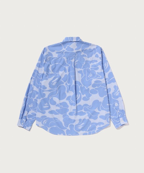 A BATHING APE(アベイシングエイプ)の「SOLID CAMO ONE POINT RELAXED FIT LS SHIRTS(シャツ/ブラウス・メンズ・ブラック/サックスブルー・X-LARGE/LARGE/MEDIUM/XX-LARGE/SMALL)」の4枚目の写真