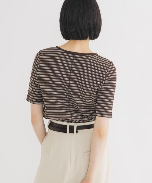 KBF（ケイビーエフ）の「ワッフルボーダーヘンリネックTEE（Tシャツ/カットソー・レディース・ホワイト系その他/ブルー系その他/ブラウン系その他・ONE）」の17枚目の写真