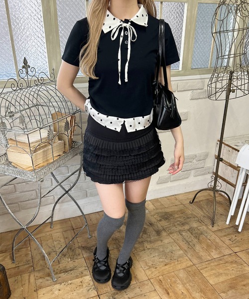 PHILLY（フィリー）の「ドットシャツドッキングT（Tシャツ/カットソー・レディース・ブラック/グレー・FREE）」の15枚目の写真