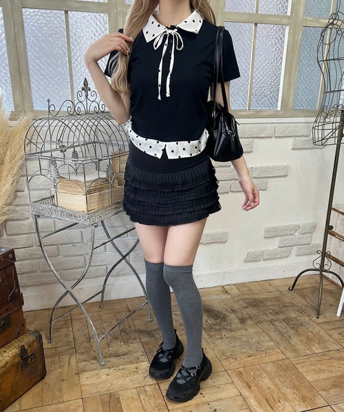 PHILLY（フィリー）の「ドットシャツドッキングT（Tシャツ/カットソー・レディース・ブラック/グレー・FREE）」の16枚目の写真
