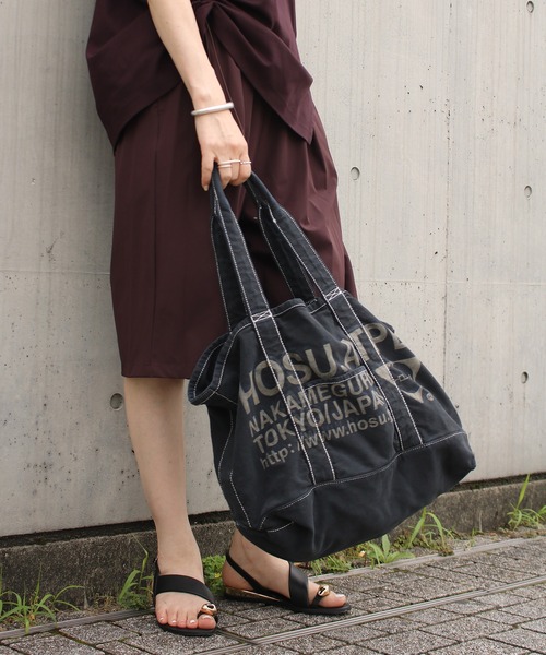 Scrap Book(スクラップブック)の「【HOSU.ATPD】DOB加工キャンバストートバッグ(トートバッグ・レディース・ブラック/レッド・FREE)」の4枚目の写真