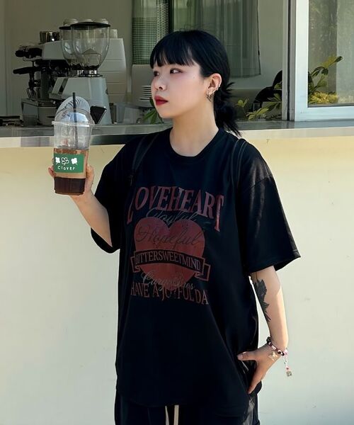 CARGOBROS FOR WOMAN(カーゴブロスフォーウィメン)の「ヴィンテージラブハートクラック半袖Tシャツ(ネイビー)(Tシャツ/カットソー・レディース・その他・SMALL/MEDIUM/LARGE/X-LARGE/2XL)」の9枚目の写真
