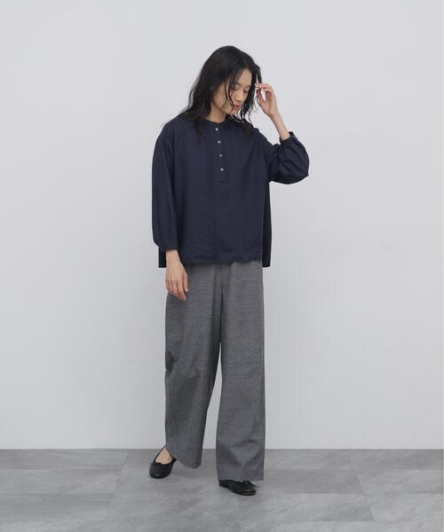 human woman(ヒューマンウーマン)の「◆コットンシルクローンビエラピンタックブラウス(シャツ/ブラウス・レディース・ネイビー/ピンク/ホワイト系その他・MEDIUM)」の15枚目の写真
