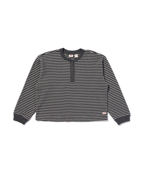 Levi's（リーバイス）の「Levi's/リーバイス DRY GOODS リラックス ロングスリーブ ヘンリーTシャツ（Tシャツ/カットソー・レディース・グレー・XS/S/M）」の4枚目の写真