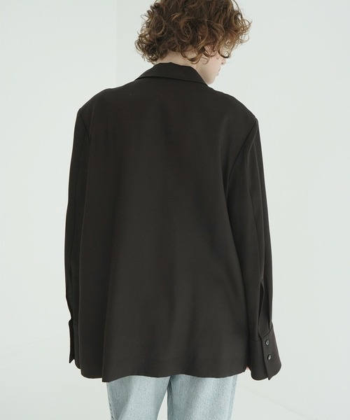 CLANE(クラネ)の「TENCEL SHIRT JACKET(シャツ/ブラウス・レディース・ブラウン/アイボリー・1)」の8枚目の写真
