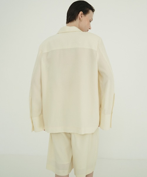 CLANE(クラネ)の「TENCEL SHIRT JACKET(シャツ/ブラウス・レディース・ブラウン/アイボリー・1)」の13枚目の写真