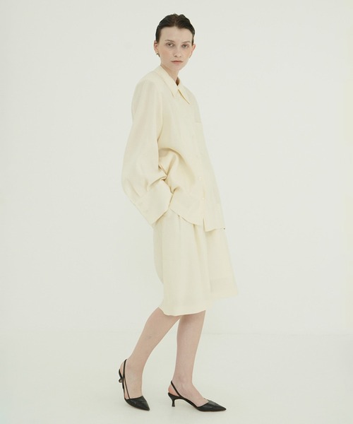 CLANE(クラネ)の「TENCEL SHIRT JACKET(シャツ/ブラウス・レディース・ブラウン/アイボリー・1)」の16枚目の写真