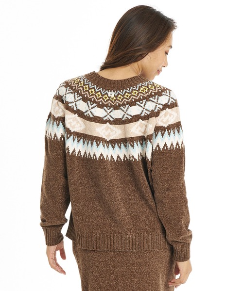BILLABONG(ビラボン)の「BILLABONG/ビラボン セーター BG014604(ニット/セーター・レディース・ブラウン/アイボリー・M)」の5枚目の写真