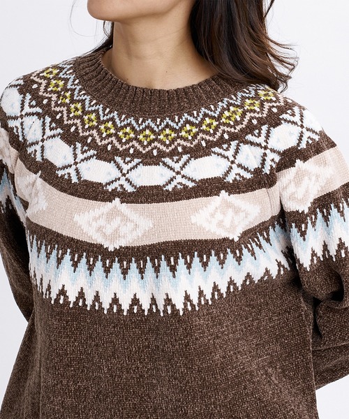 BILLABONG(ビラボン)の「BILLABONG/ビラボン セーター BG014604(ニット/セーター・レディース・ブラウン/アイボリー・M)」の6枚目の写真