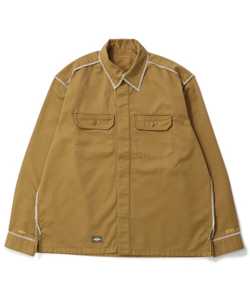 Dickies(ディッキーズ)の「UNION x DICKIES UNION INVERSE SHIRT ユニオントーキョー シャツ(シャツ/ブラウス・メンズ・ベージュ/グリーン/ネイビー・XL/S/L/M)」の2枚目の写真