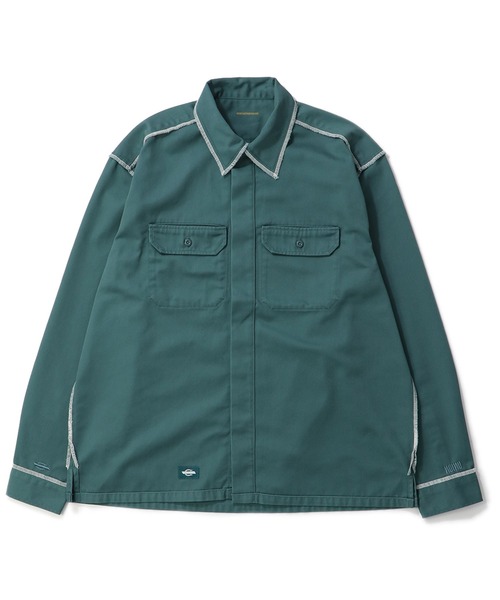 Dickies(ディッキーズ)の「UNION x DICKIES UNION INVERSE SHIRT ユニオントーキョー シャツ(シャツ/ブラウス・メンズ・ベージュ/グリーン/ネイビー・XL/S/L/M)」の3枚目の写真