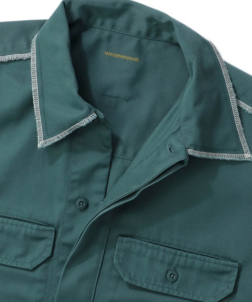 Dickies(ディッキーズ)の「UNION x DICKIES UNION INVERSE SHIRT ユニオントーキョー シャツ(シャツ/ブラウス・メンズ・ベージュ/グリーン/ネイビー・XL/S/L/M)」の6枚目の写真