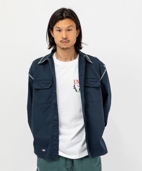 Dickies(ディッキーズ)の「UNION x DICKIES UNION INVERSE SHIRT ユニオントーキョー シャツ(シャツ/ブラウス・メンズ・ベージュ/グリーン/ネイビー・XL/S/L/M)」の17枚目の写真