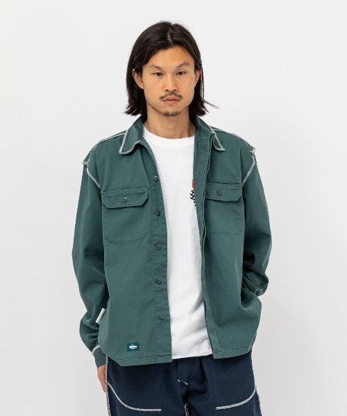 Dickies(ディッキーズ)の「UNION x DICKIES UNION INVERSE SHIRT ユニオントーキョー シャツ(シャツ/ブラウス・メンズ・ベージュ/グリーン/ネイビー・XL/S/L/M)」の19枚目の写真