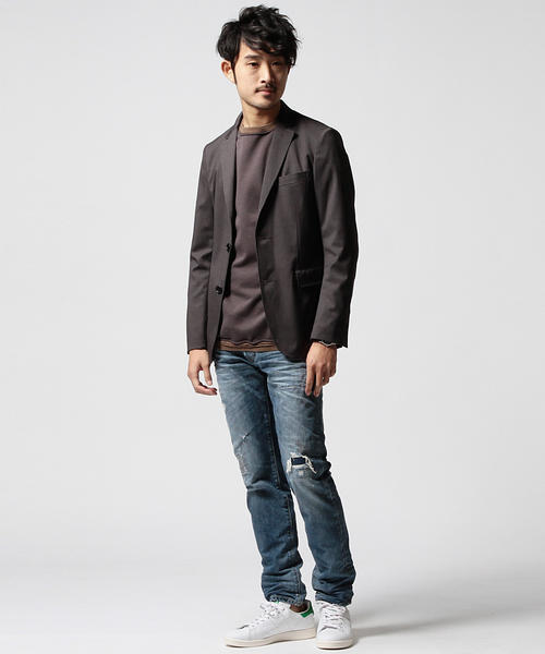 BEAMS(ビームス)の「BEAMS / ナロー ストレッチ 2B ジャケット(テーラードジャケット・メンズ・チャコールグレー/ブラック/ネイビー・MEDIUM/X-LARGE/SMALL/LARGE)」の13枚目の写真