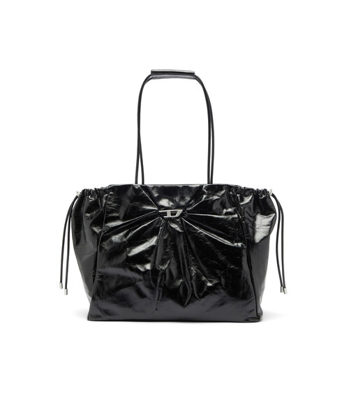 DIESEL(ディーゼル)の「ウィメンズ トートバッグ SCRUNCH-D TOTE E/W(トートバッグ・レディース・ブラック・UNI)」の6枚目の写真