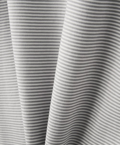 CLEL(クレイル)の「【CLEL】Giza Cotton Boat-Neck T-Shirt / ギザコットン ボートネックTシャツ(ロンT/吸水速乾)(Tシャツ/カットソー・メンズ・グレー系1/ホワイト/ブラック/グレー系・XS/L/M/S)」の19枚目の写真