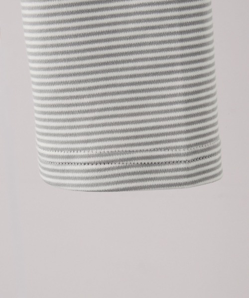 CLEL(クレイル)の「【CLEL】Giza Cotton Boat-Neck T-Shirt / ギザコットン ボートネックTシャツ(ロンT/吸水速乾)(Tシャツ/カットソー・メンズ・グレー系1/ホワイト/ブラック/グレー系・XS/L/M/S)」の22枚目の写真