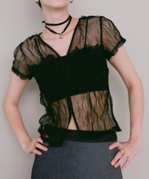 Panel Lace Tulle Top