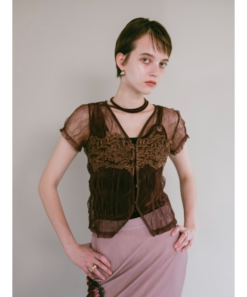 Panel Lace Tulle Top（その他トップス）｜sahara（サハラ）の