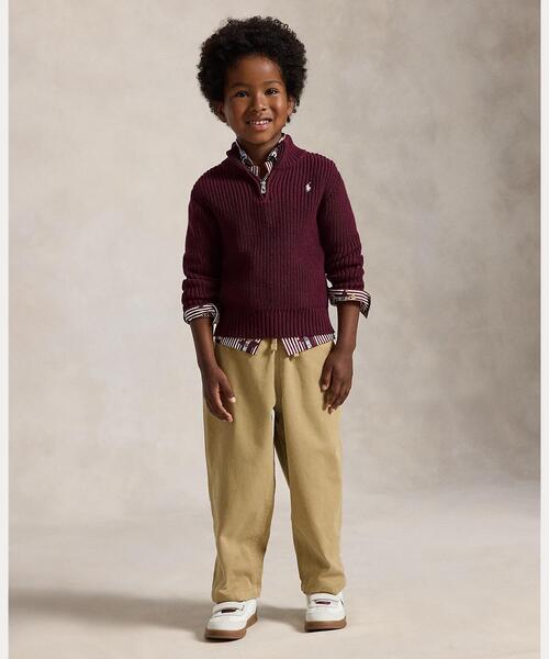POLO RALPH LAUREN CHILDRENSWEAR(ポロ ラルフ ローレン チルドレンズウェア)の「ビッグ フィット コットン ツイル パンツ(その他パンツ・キッズ・ブラウン系5・3/6/7)」の1枚目の写真