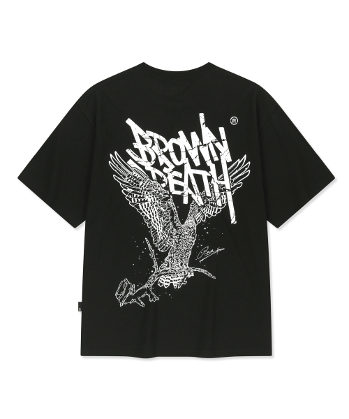 BROWNBREATH(ブラウンブレス)の「BB HERITAGE EAGLE TAG TEE - BLACK(Tシャツ/カットソー・レディース・その他・SMALL/MEDIUM/LARGE/X-LARGE)」の1枚目の写真