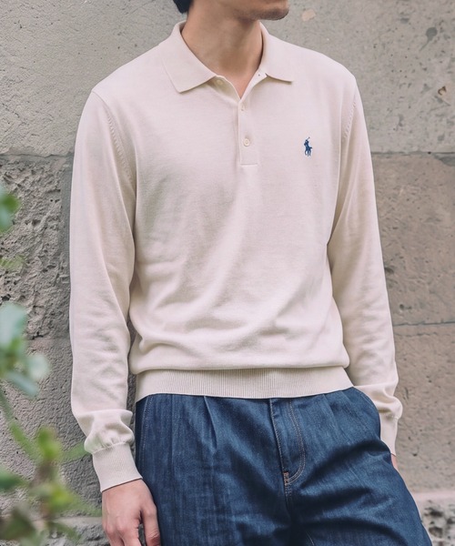 U.S. POLO ASSN.(ユーエスポロアッスン)の「【U.S. POLO ASSN.】ワンポイント刺繍 ベーシック ポロセーター(ニット/セーター・メンズ・モカ/杢グレー/アイボリー/ネイビー/ブラック・L/M)」の6枚目の写真