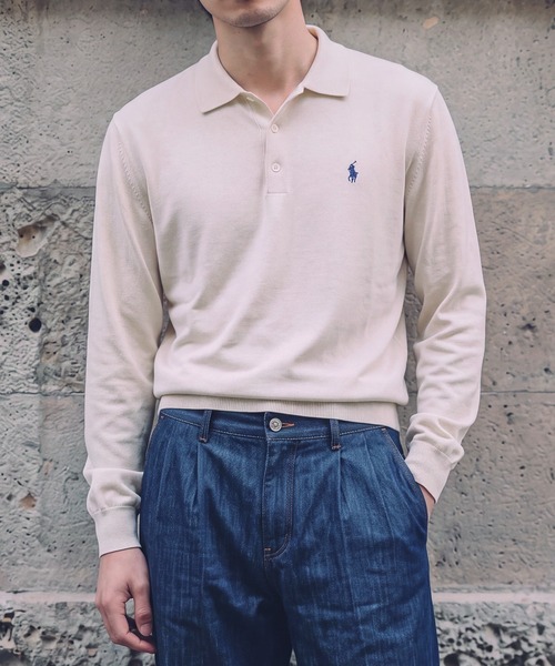 U.S. POLO ASSN.(ユーエスポロアッスン)の「【U.S. POLO ASSN.】ワンポイント刺繍 ベーシック ポロセーター(ニット/セーター・メンズ・モカ/杢グレー/アイボリー/ネイビー/ブラック・L/M)」の8枚目の写真