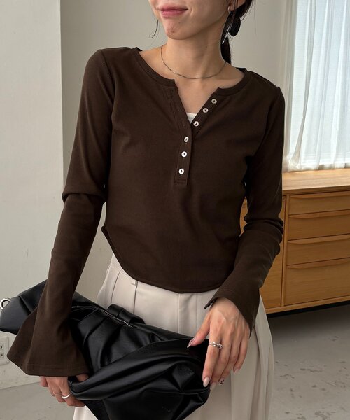 キーネックヘンリーT（Tシャツ/カットソー）｜CAPRICIEUX LE'MAGE