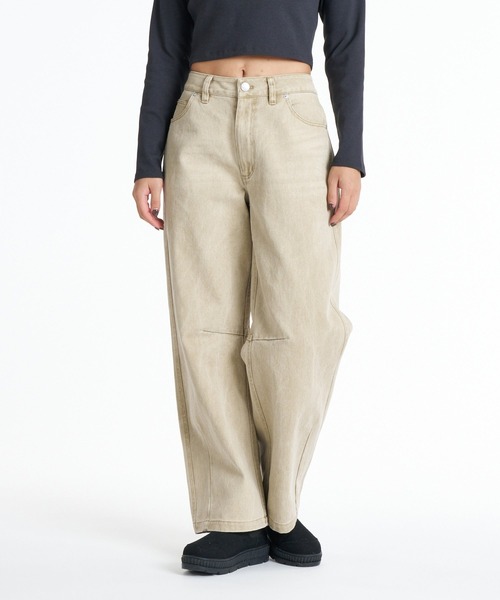ROXY（ロキシー）の「ROXY TIDAL TWILL PANTS ウォッシュドバレルパンツ 【2026年秋冬モデル】/ロキシー（その他パンツ・レディース・パープル/レオパード/ベージュ・MEDIUM/LARGE/SMALL）」の2枚目の写真