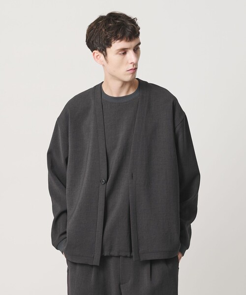BEAUTY&YOUTH UNITED ARROWS(ビューティーアンドユースユナイテッドアローズ)の「DUAL PACK 3.0 1B カーディガン ジャケット ヨコストレッチ UVカット ウォッシャブル セットアップ対応(カーディガン/ボレロ・メンズ・ダークグレー/ブラック・XL/S/M/L)」の2枚目の写真