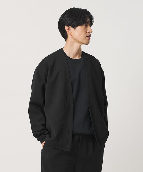 BEAUTY&YOUTH UNITED ARROWS(ビューティーアンドユースユナイテッドアローズ)の「DUAL PACK 3.0 1B カーディガン ジャケット ヨコストレッチ UVカット ウォッシャブル セットアップ対応(カーディガン/ボレロ・メンズ・ダークグレー/ブラック・XL/S/M/L)」の1枚目の写真