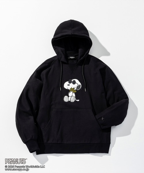 1PIU1UGUALE3 RELAX (ウノピゥウノウグァーレトレ リラックス)の「1PIU1UGUALE3 RELAX(ウノピゥウノウグァーレトレ リラックス)【スヌーピー】ジョー・クルー&ウッドストック フーディー(パーカー・メンズ・ブラック/オートミール・XL/L/M/S/XXL)」の22枚目の写真