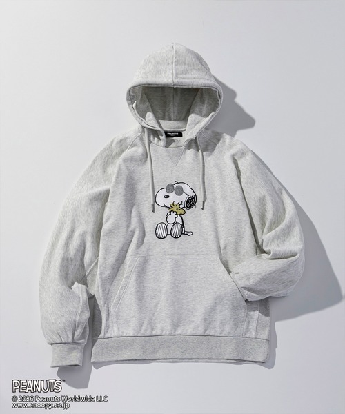 1PIU1UGUALE3 RELAX (ウノピゥウノウグァーレトレ リラックス)の「1PIU1UGUALE3 RELAX(ウノピゥウノウグァーレトレ リラックス)【スヌーピー】ジョー・クルー&ウッドストック フーディー(パーカー・メンズ・ブラック/オートミール・XL/L/M/S/XXL)」の12枚目の写真