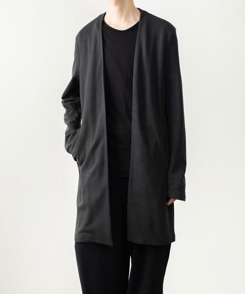 ATTACHMENT(アタッチメント)の「【LIMITED】W/NYスムース ロングカーディガン / W/NY SMOOTH LONG CARDIGAN(カーディガン/ボレロ・メンズ・ダークグレー/ブラック・4/3/1/2)」の3枚目の写真