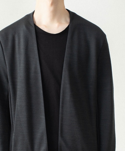 ATTACHMENT(アタッチメント)の「【LIMITED】W/NYスムース ロングカーディガン / W/NY SMOOTH LONG CARDIGAN(カーディガン/ボレロ・メンズ・ダークグレー/ブラック・4/3/1/2)」の8枚目の写真