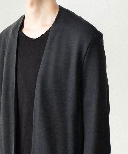 ATTACHMENT(アタッチメント)の「【LIMITED】W/NYスムース ロングカーディガン / W/NY SMOOTH LONG CARDIGAN(カーディガン/ボレロ・メンズ・ダークグレー/ブラック・4/3/1/2)」の9枚目の写真