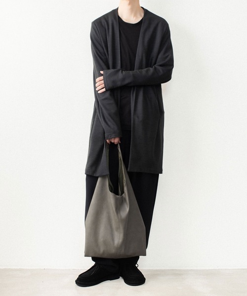 ATTACHMENT(アタッチメント)の「【LIMITED】W/NYスムース ロングカーディガン / W/NY SMOOTH LONG CARDIGAN(カーディガン/ボレロ・メンズ・ダークグレー/ブラック・4/3/1/2)」の11枚目の写真