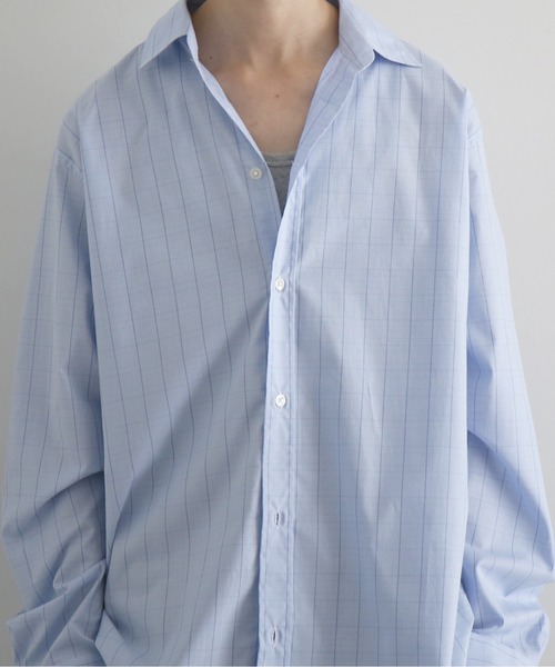 NEONSIGN(ネオンサイン)の「NEONSIGN Unfinished shirt 2.0(シャツ/ブラウス・メンズ・パープル/サックスブルー・44/46)」の5枚目の写真