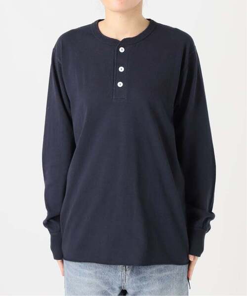 FRAMeWORK（フレームワーク）の「≪新色 /追加≫Healthknit/ヘルスニット ヘンリーロングスリーブ（Tシャツ/カットソー・レディース・アイボリー/ネイビー/チャコールグレー/ホワイト・FREE）」の5枚目の写真